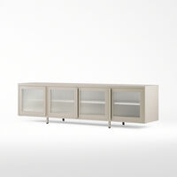 Store Mediebænk 180 cm Pebble Grey
