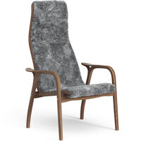 Lamino Nojatuoli Luonnonlakattu Pähkinäpuu / Lampaannahka Scandinavian Grey
