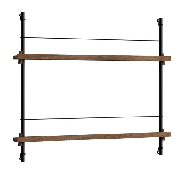 Magazine Hylle 73x85 cm Røkt Eik/Sort