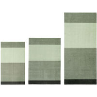 Stripes Tæppe Lysegrønt / Mørkegrønt 90x200 cm