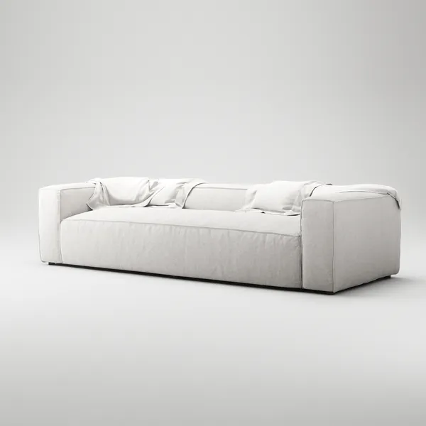 Grand 3-Sitssoffa Minetyg Moon White