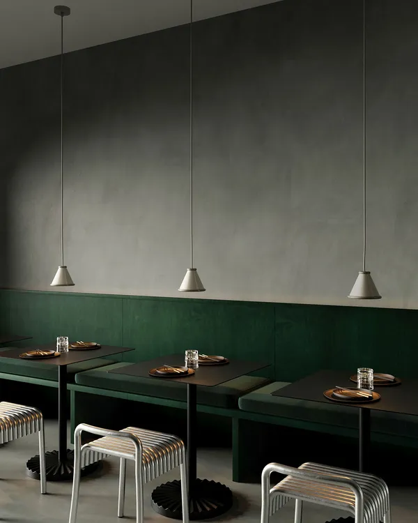 Belle Pendant Ø15 Pepple Grey / Moss Grey