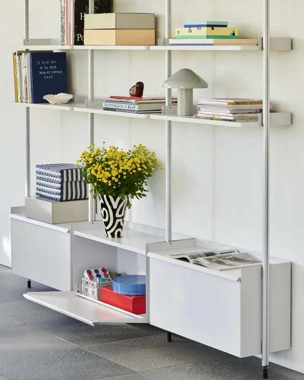 Pier System 133 3 columns PS White / Aluminium