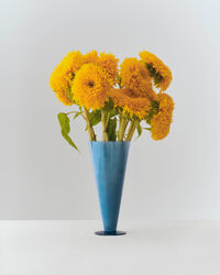 Conical Vase Large Petrol Blue / Dark Blue