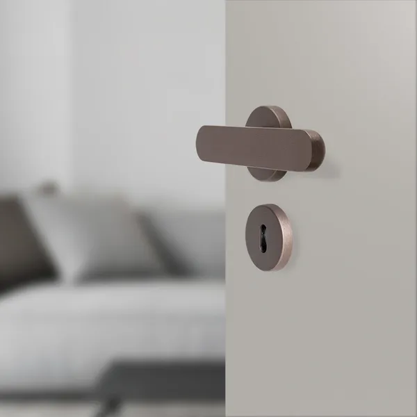 Vibe Plain Dörrhandtag Med Nyckelskylt Dark Bronze