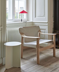 Bernard Lounge Stol Vattenbaserad Lackad Ek/Raw Canvas