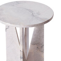 V Sidobord Albanian Grey Marmor
