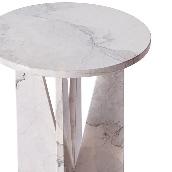 V Sidobord Albanian Grey Marmor
