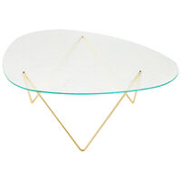 Pedrera Salongbord Strukturert Glass Klar / Messing