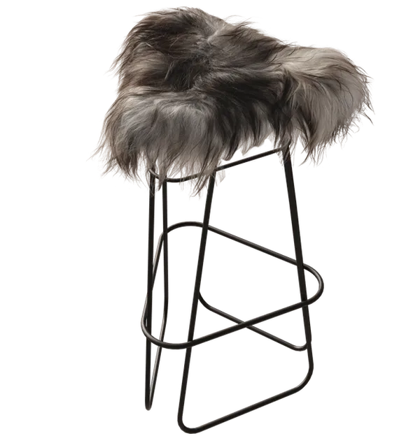 Iceland Barstol 82 cm Sort / Wild Grey
