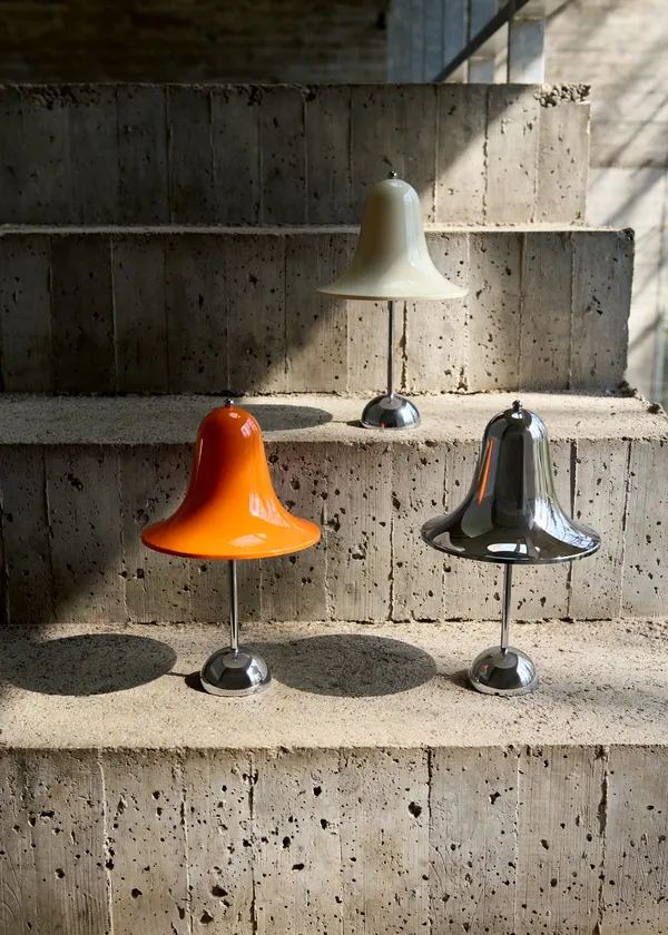 Pantop Bordslampa Portabel Ø18 Krom / Vivid Orange