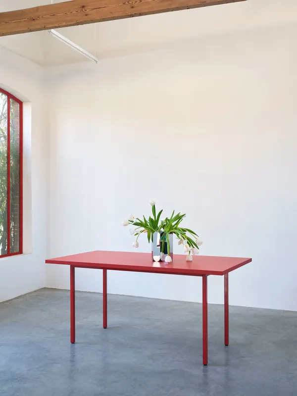Two-Colour Bord 160x82 cm Vinrød / Rød