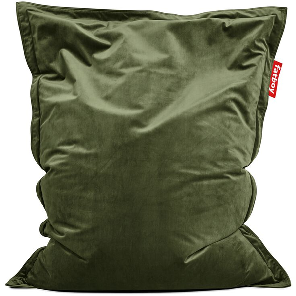 Original Slim Velvet Recycled Bean Bag Deep Green