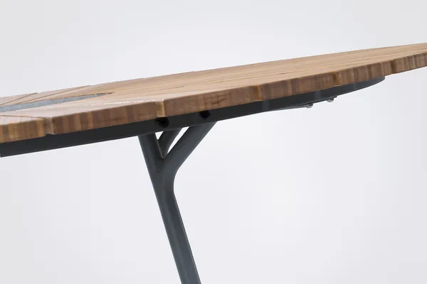 Circle Bord Ø110 cm Bambus/Grå