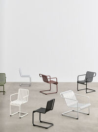 Palissade Cantilever Chair Anthracite powder coated steel