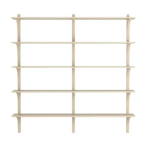 Levi Wall Shelf 180 cm Big Aluminium / Naturlack Ash