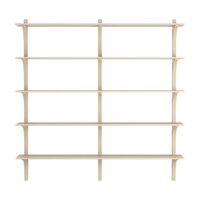 Levi Wall Shelf 180 cm Big Aluminium / Naturlack Ash