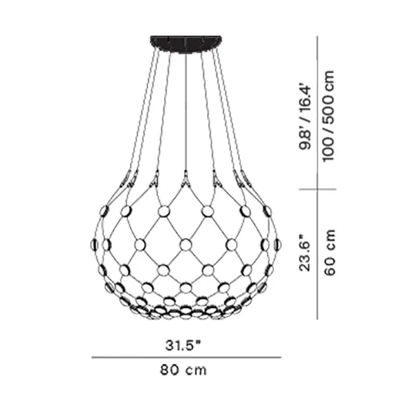 Mesh Phase Cut Suspension Ø80 cm / 5m