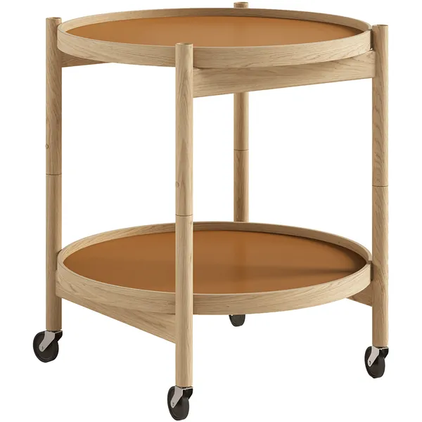 Bølling Bakkebord Ø50 cm Olieret Eg / Lerfarvet