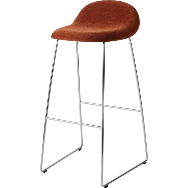 GUBI 3D Baarijakkara H75 Ruostumaton Teräs / Belsuede Special Dedar 133