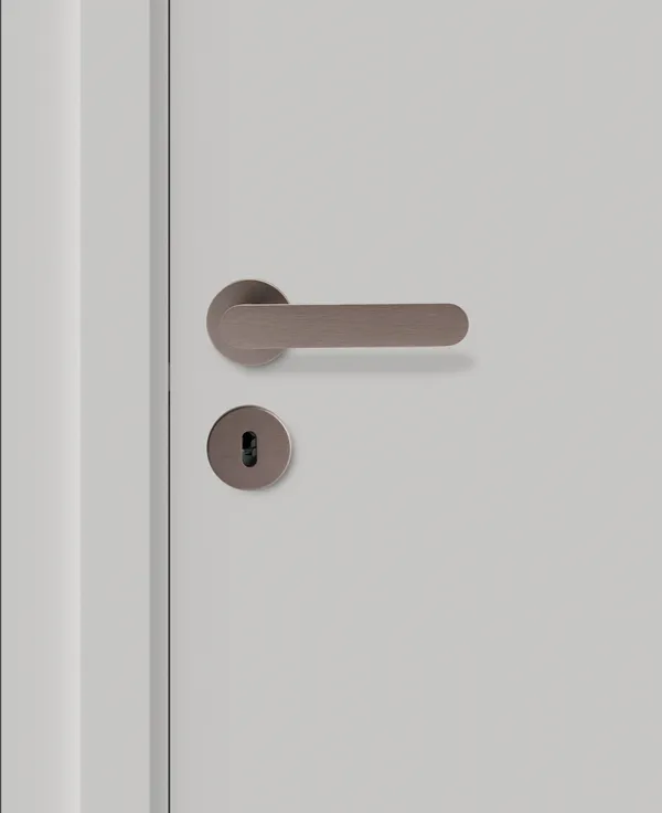 Vibe Plain Dørhåndtag Med Nøgleplade Dark Bronze
