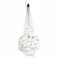 Stochastic Taklampa 48 Aluminium/Opal Vit