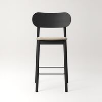 Elephant Barstol Svart / Beige Sammet