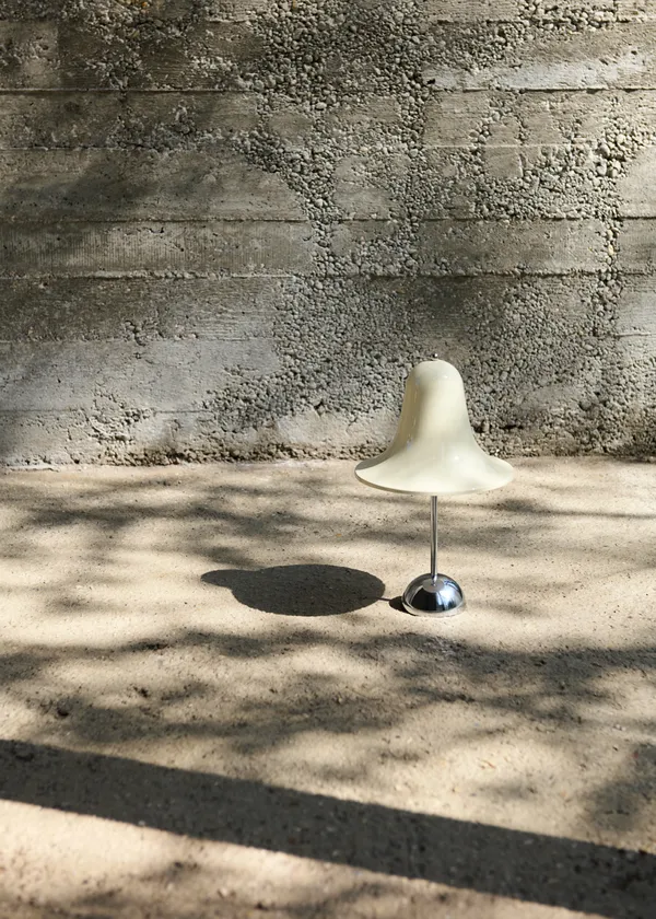 Pantop Bordlampe Bærbar Ø18 Krom / Cream White