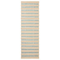 Ladakh Villamatto 80x250 cm Luonnonvalkoinen / Sky Blue / Vaalean Beige