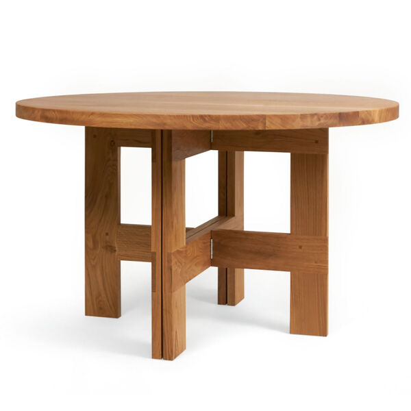 Farmhouse Trestle Spisebord Eg Ø 120 cm