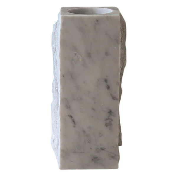 Edge Vase Medium White Carrara