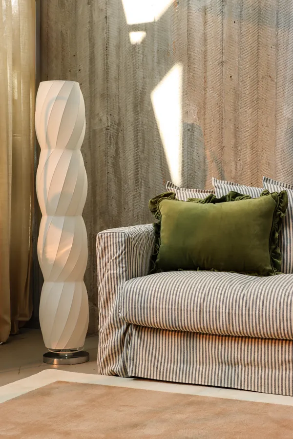 Stopning Til Le Grand Air 3-seter Sofa Lin Divan Høyre Ash Stripe