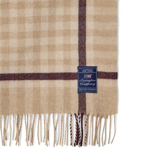 Checked Huopa 130x170 cm Beige / Viikuna