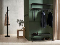 Tamburin Hattuteline 100cm Black Stained Oak / Musta