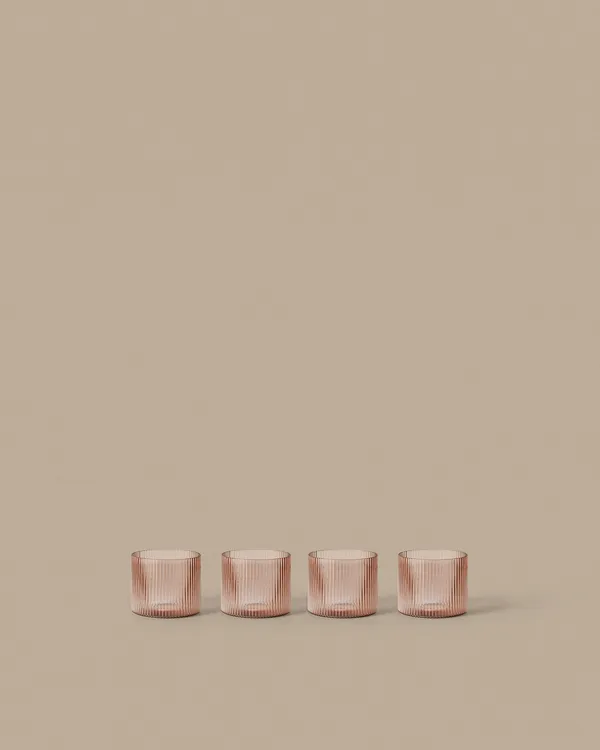 Ripple Glas Low 4-pak Blush