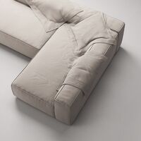 Grand Loungesoffa 3-Sits öppet avslut Vänster Minetyg Sandshell Beige