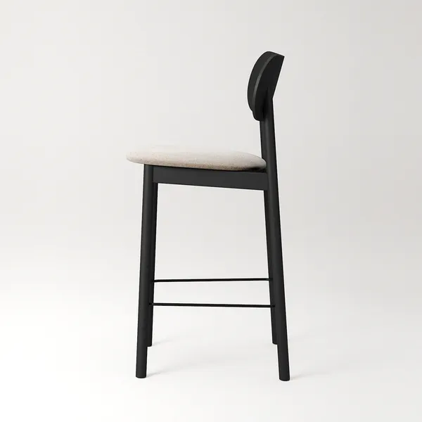 Elephant Barstol Sort / Beige breeze