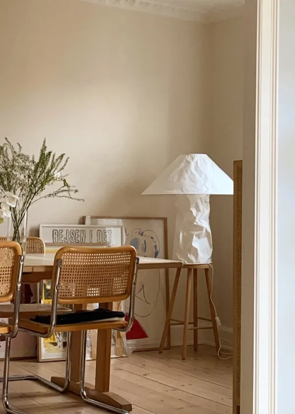 Lampampe Bordlampe Hvid