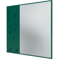 Memo Wall Mirror With Notice Board Pine