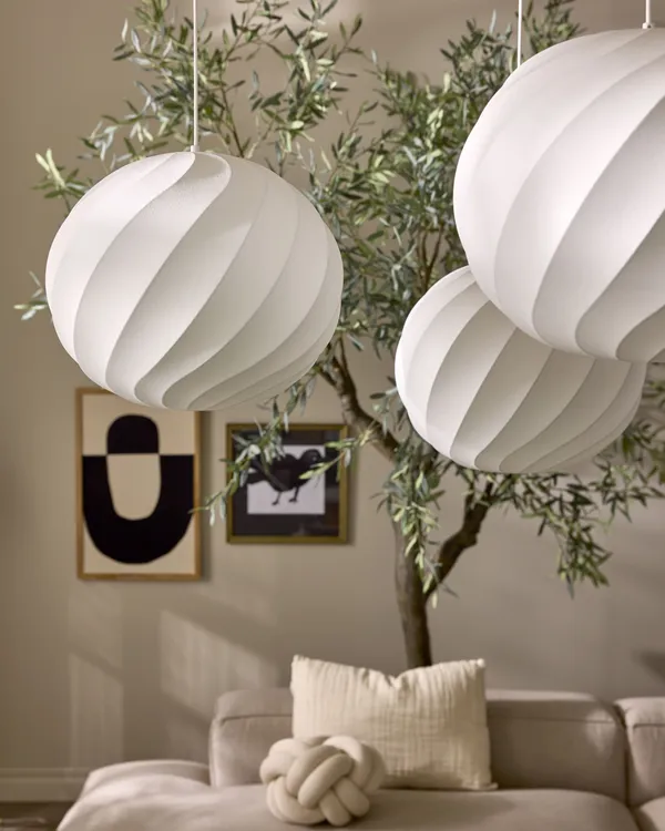 Earth Pendel 50 cm Vit