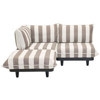 Paletti Modulaarinen Sohva 2-paikkainen Leposohvalla Stripe Cacao (Left)