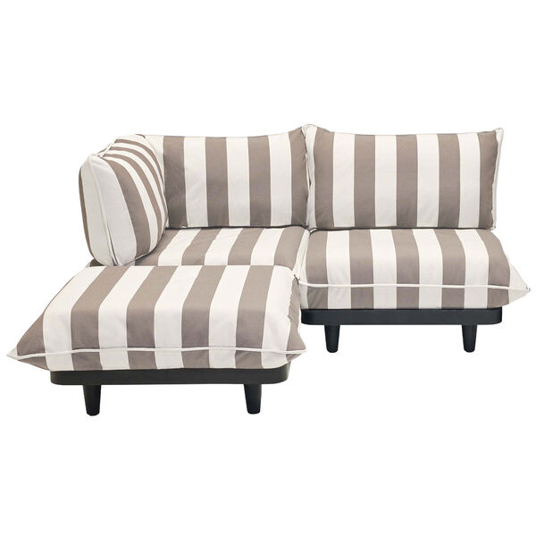 Paletti Modulaarinen Sohva 2-paikkainen Leposohvalla Stripe Cacao (Left)