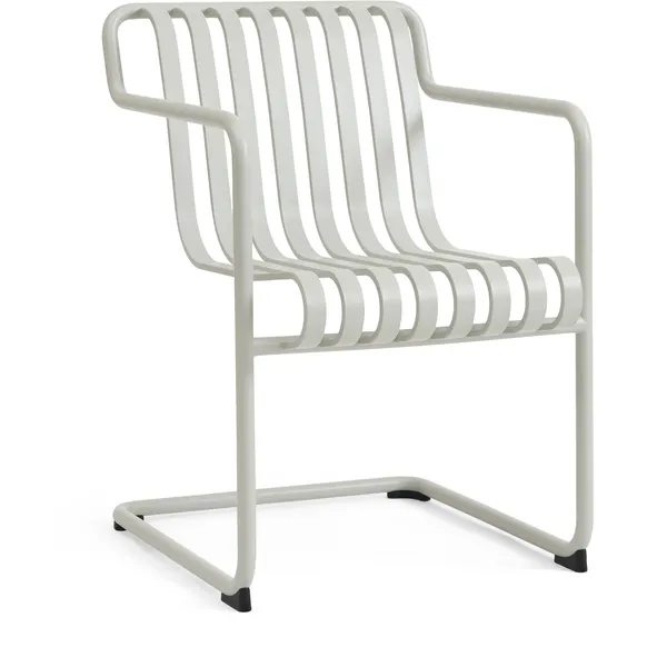 Palissade Cantilever Dining Armchair Sky grey powder coated steel