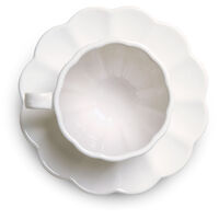 Oyster Kop med Underkop 25 cl Hvid