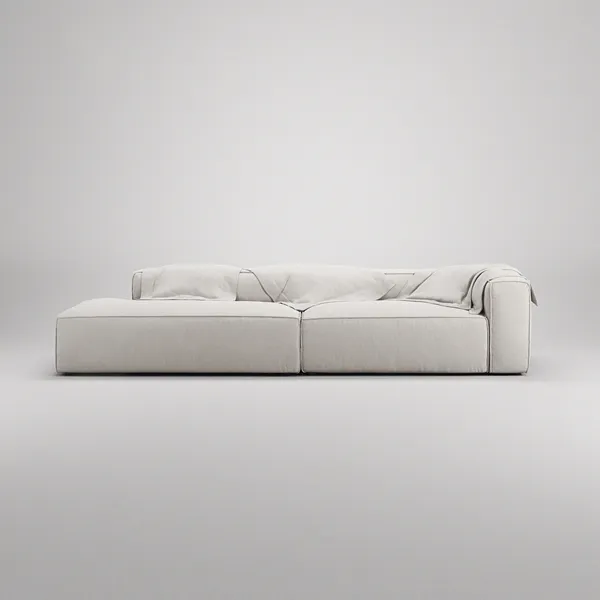 Grand 3-Seter Sofa åpen ende Venstre Moon White