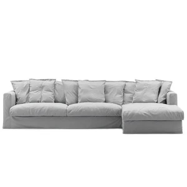 Le Grand Air 3-Personers Sofa Bomuld Divan Højre Lysegrå