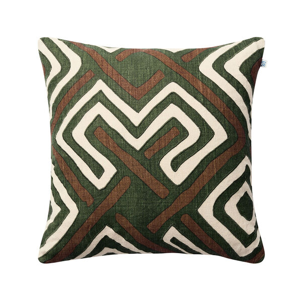 Gujarat Kuddfodral 50x50 cm Taupe/Cactus Green