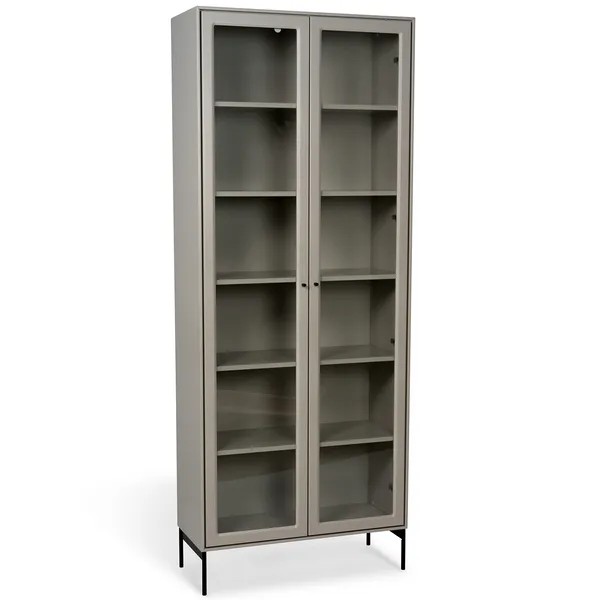 Volt Kaappi Lasiovi 190 cm Beige/Musta