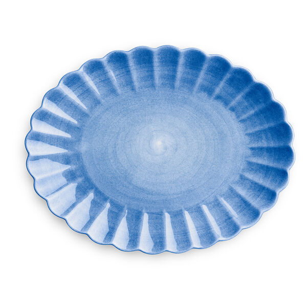 Oyster Fad 35x30 cm Lyseblåt