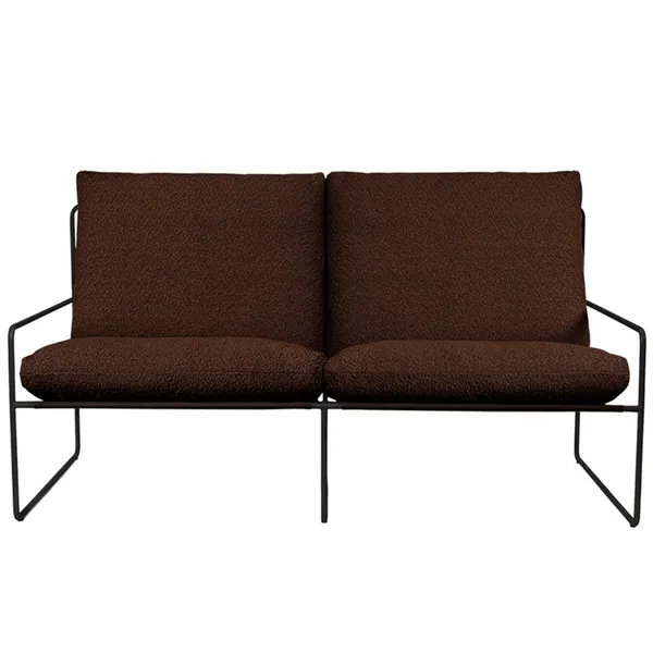Desert 2-Personers Sofa Sort / Kastanje